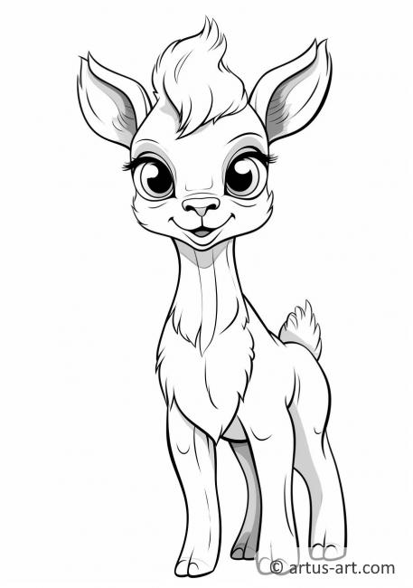 Page de coloriage Guanaco